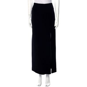Escada Black Silk Midi Skirt
